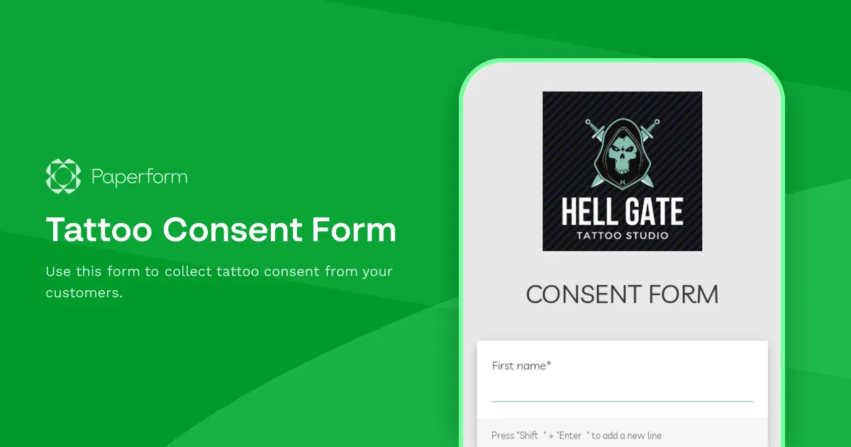 Tattoo Consent Form