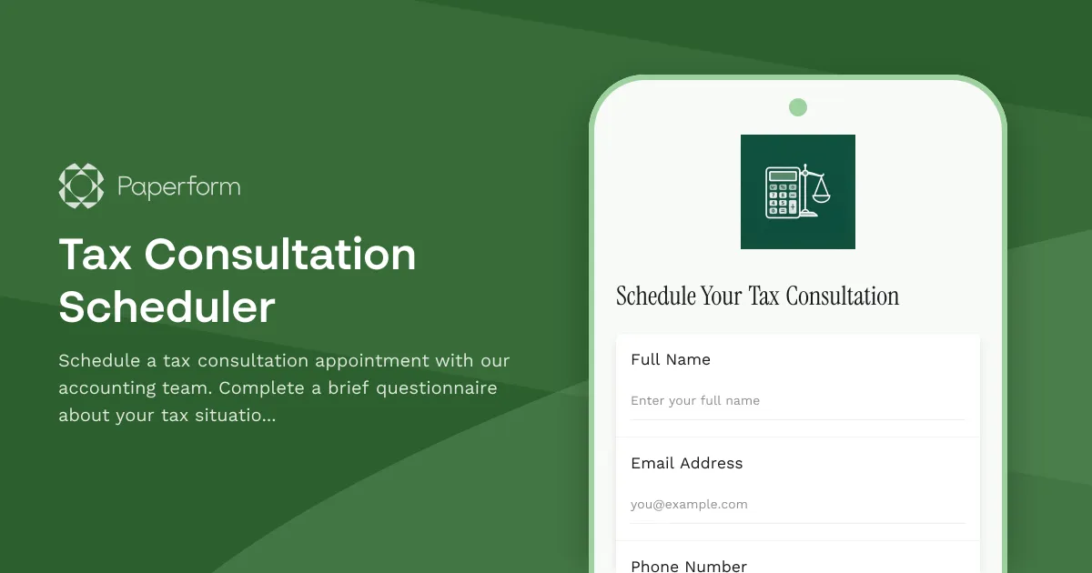 Tax Consultation Scheduler