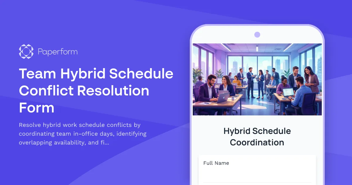 Team Hybrid Schedule Conflict Resolution Form