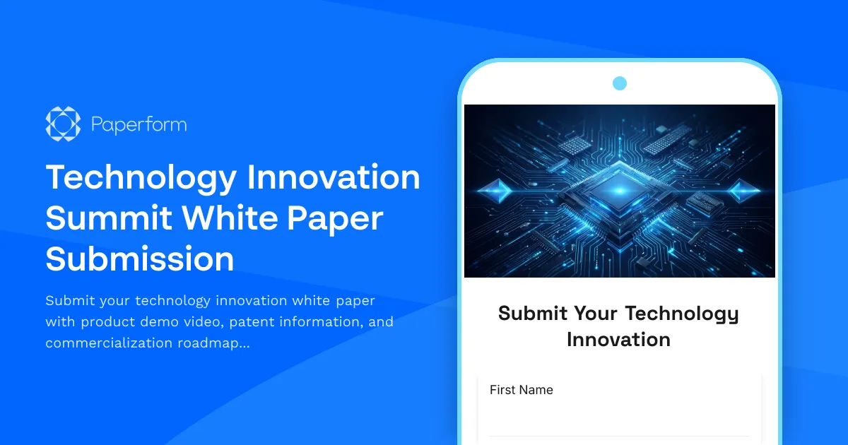 Technology Innovation Summit White Paper Submission
