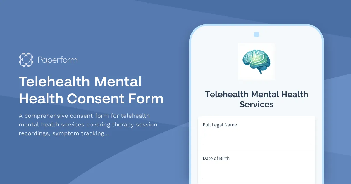 Telehealth Mental Health Consent Form