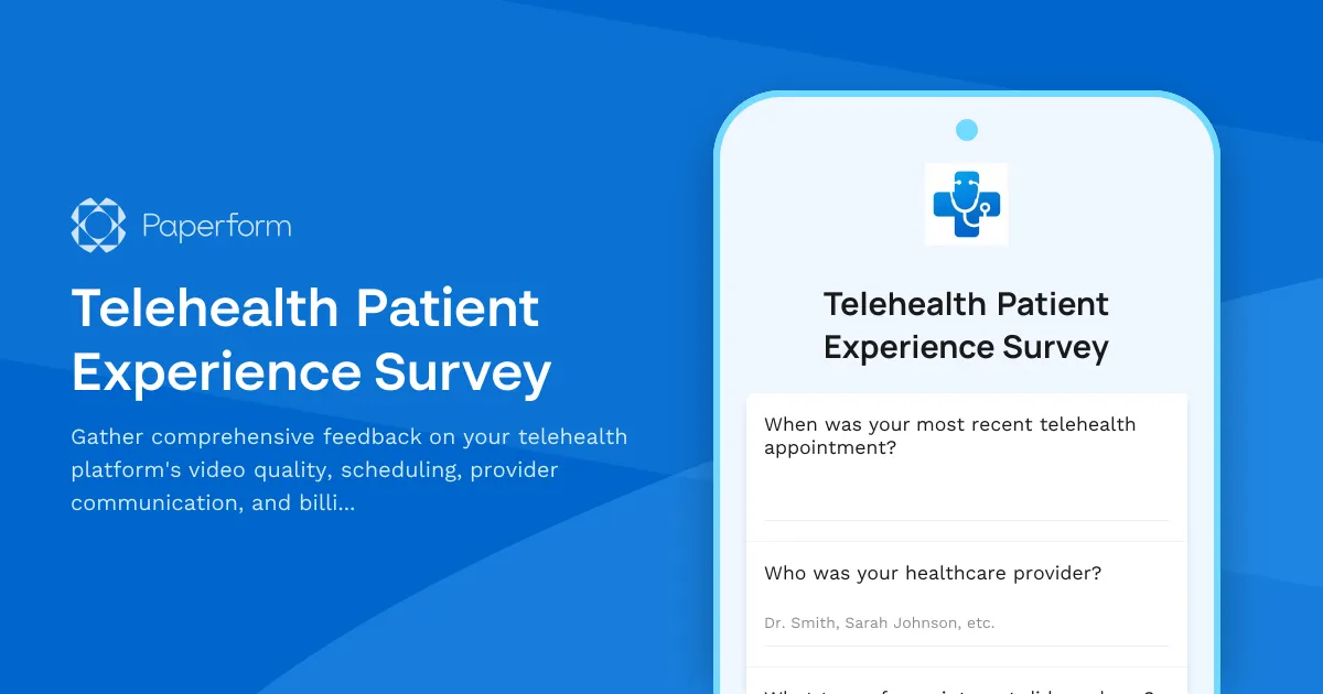 Telehealth Patient Experience Survey