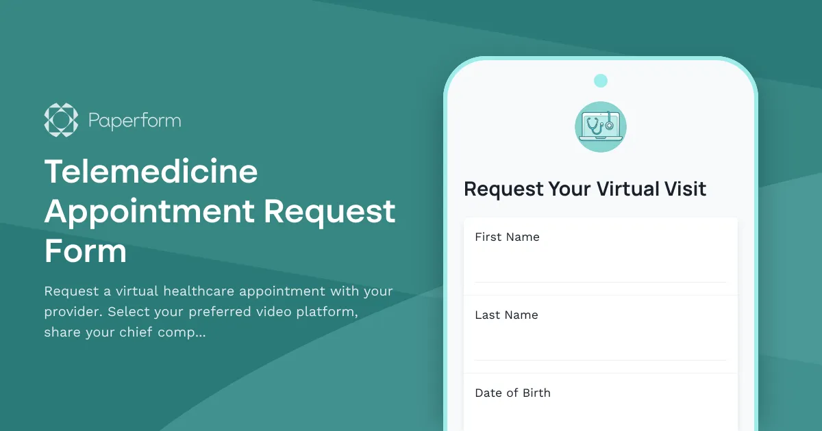 Telemedicine Appointment Request Form