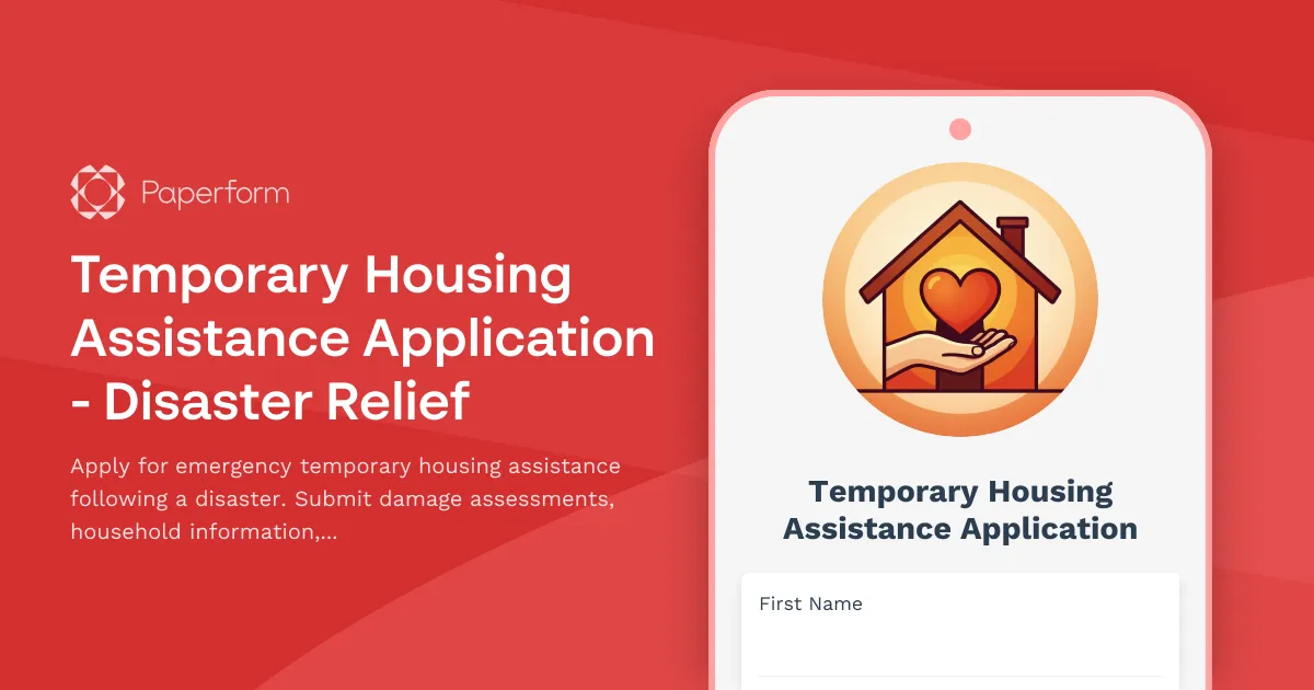 Temporary Housing Assistance Application - Disaster Relief