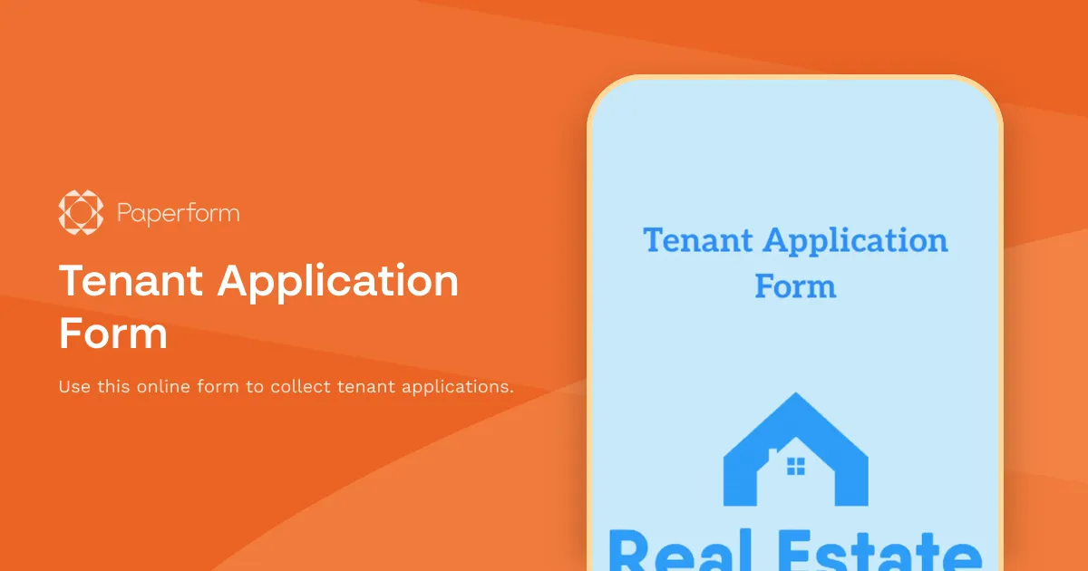 Tenant Application Form