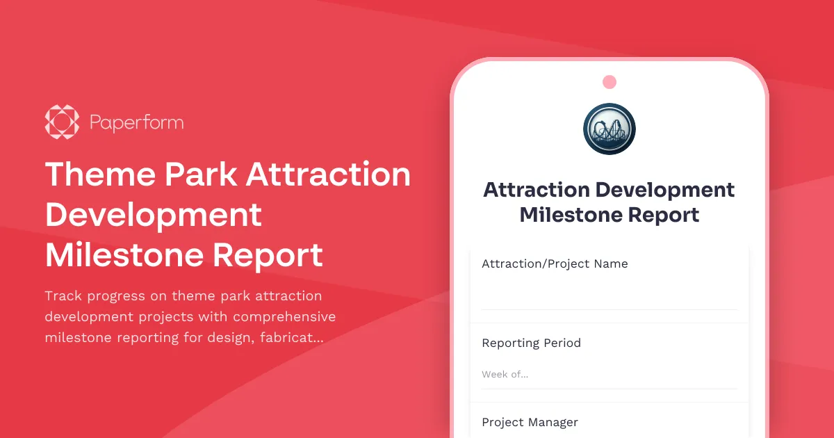 Theme Park Attraction Development Milestone Report