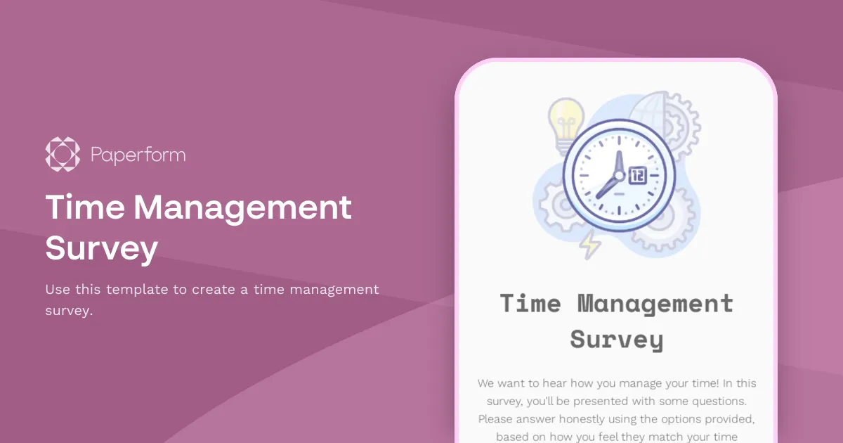Time Management Survey