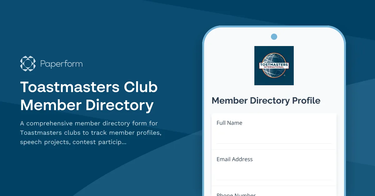 Toastmasters Club Member Directory