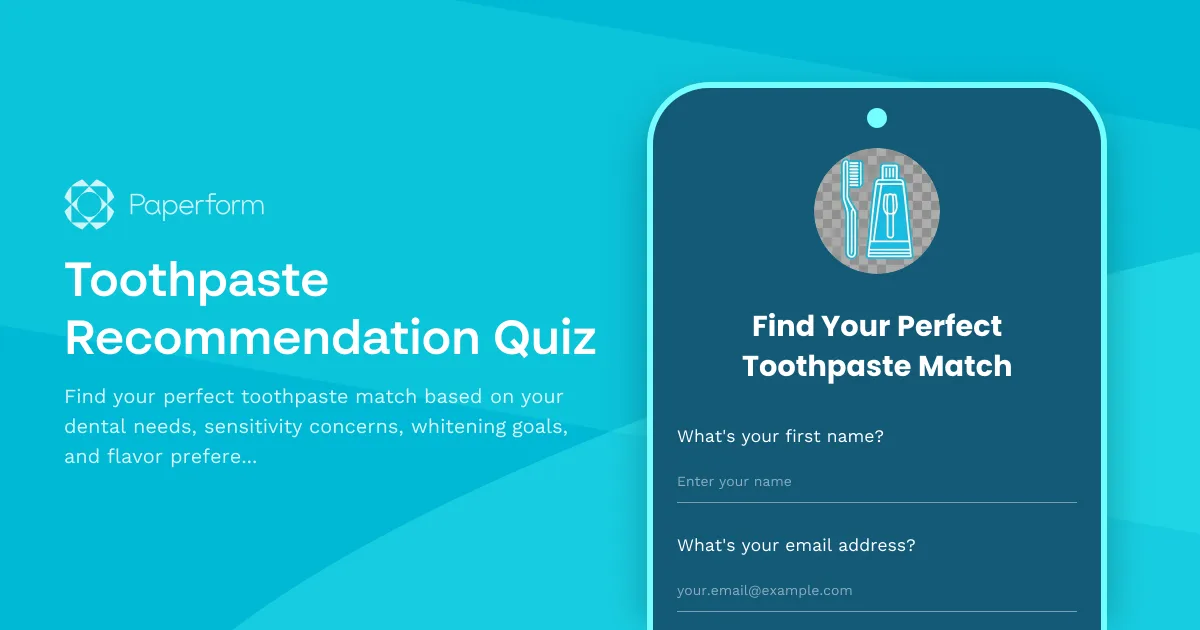 Toothpaste Recommendation Quiz