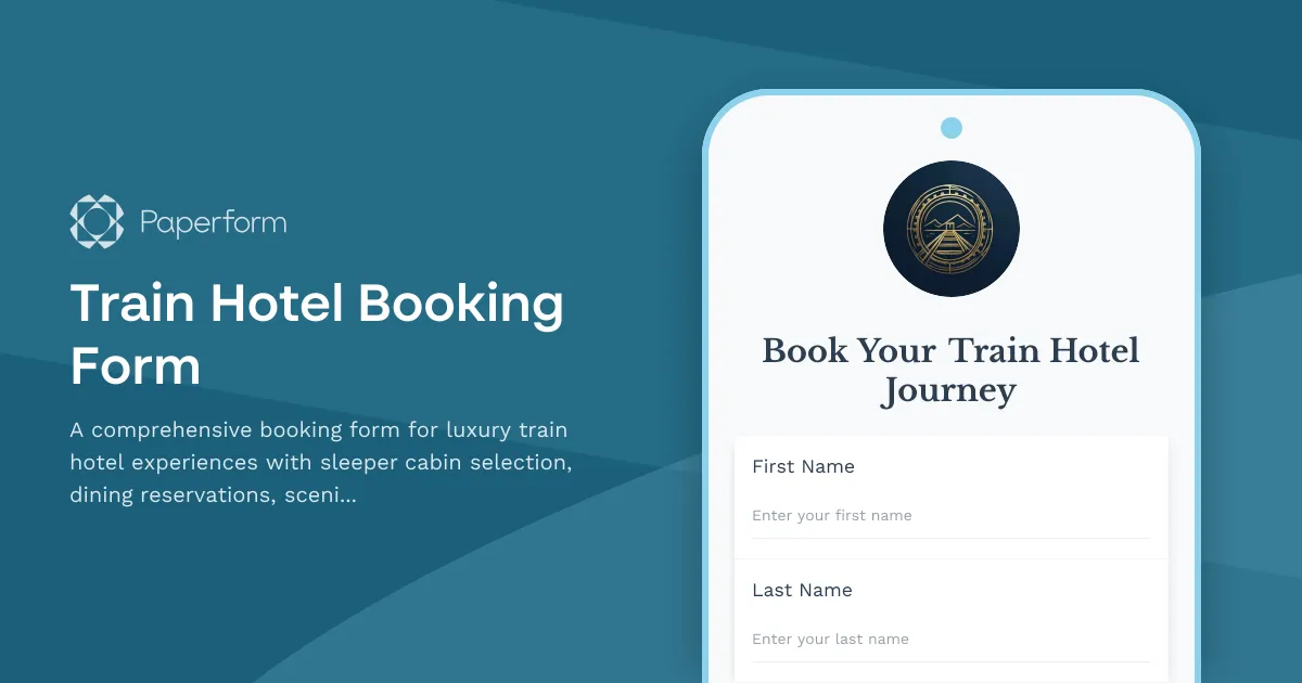 Train Hotel Booking Form
