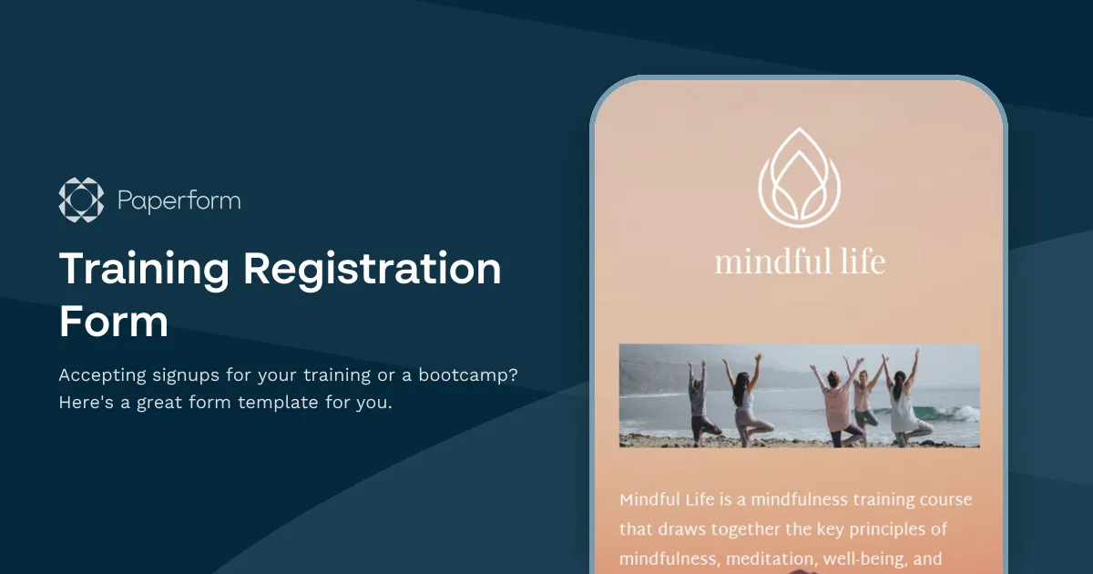 Training Registration Form