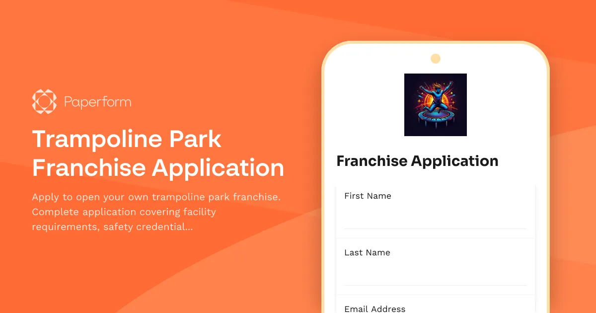 Trampoline Park Franchise Application