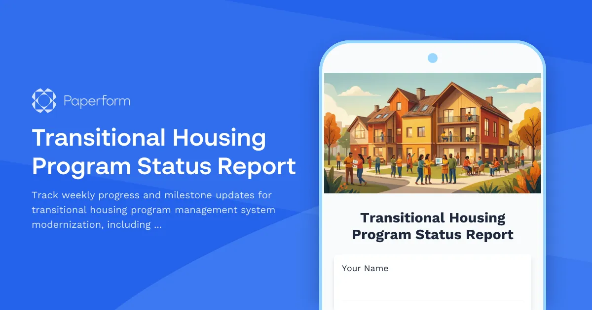Transitional Housing Program Status Report