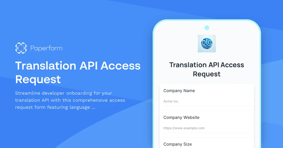 Translation API Access Request