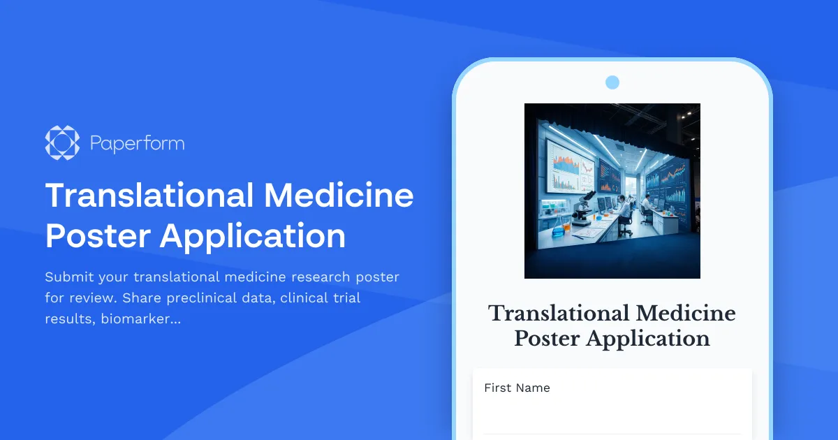 Translational Medicine Poster Application