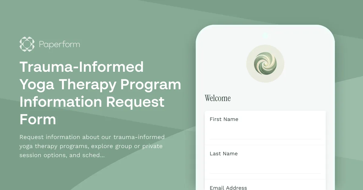 Trauma-Informed Yoga Therapy Program Information Request Form