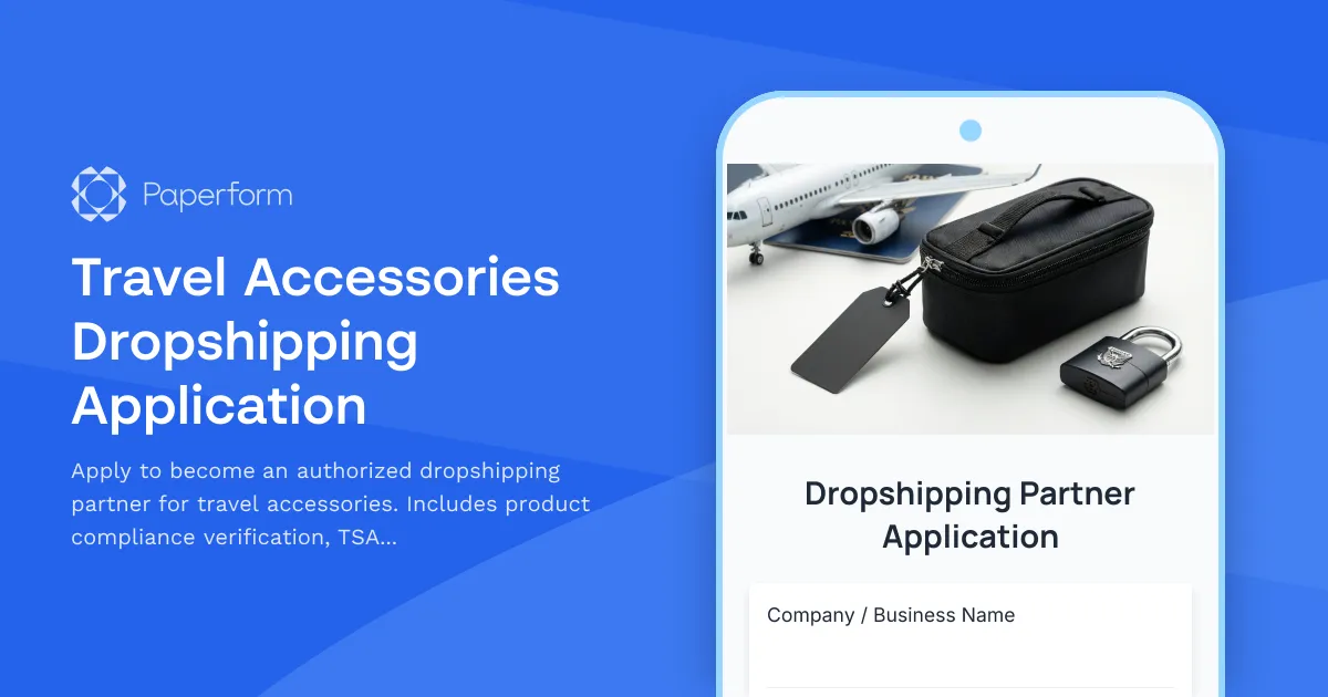 Travel Accessories Dropshipping Application