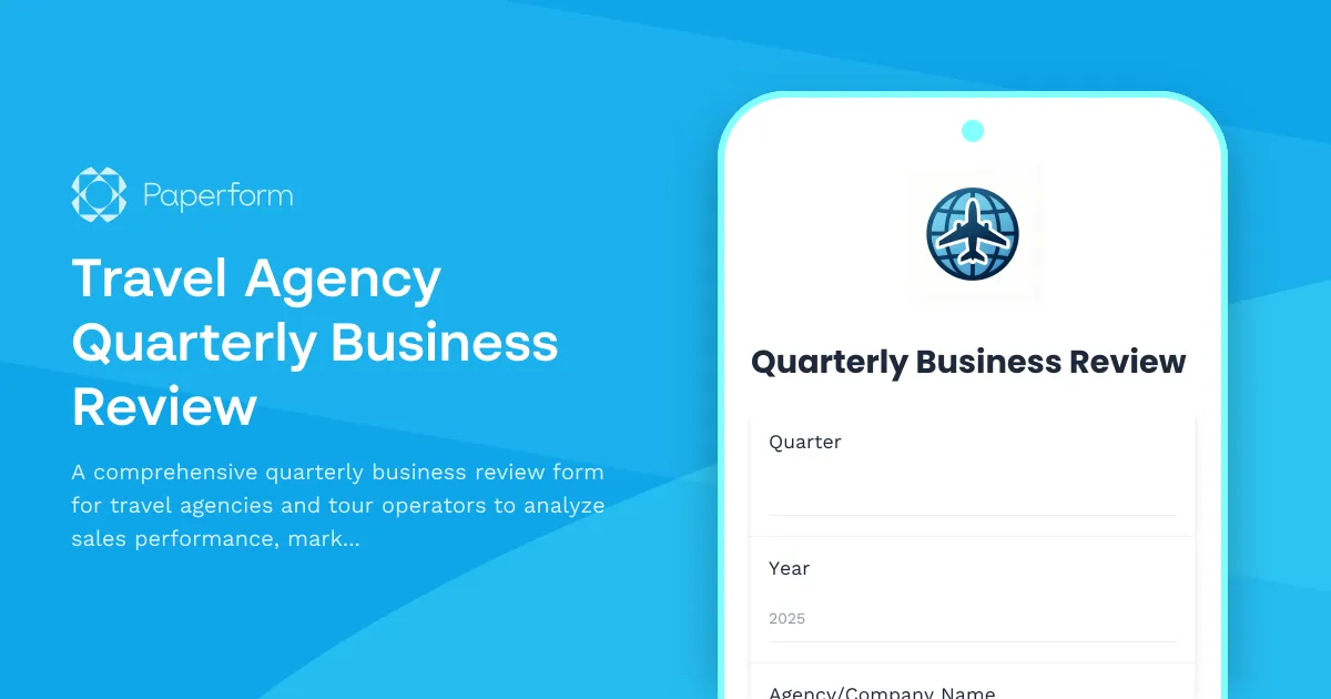 Travel Agency Quarterly Business Review