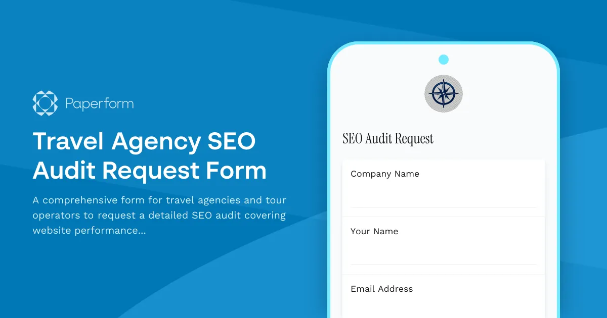 Travel Agency SEO Audit Request Form