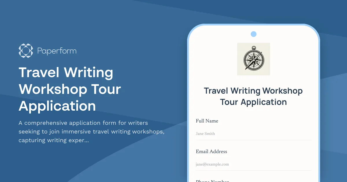 Travel Writing Workshop Tour Application