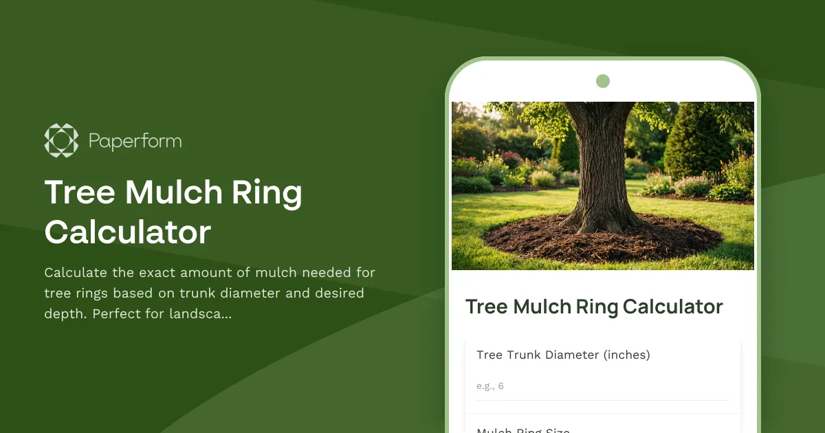 Tree Mulch Ring Calculator