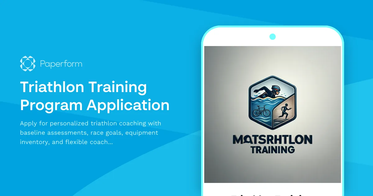Triathlon Training Program Application