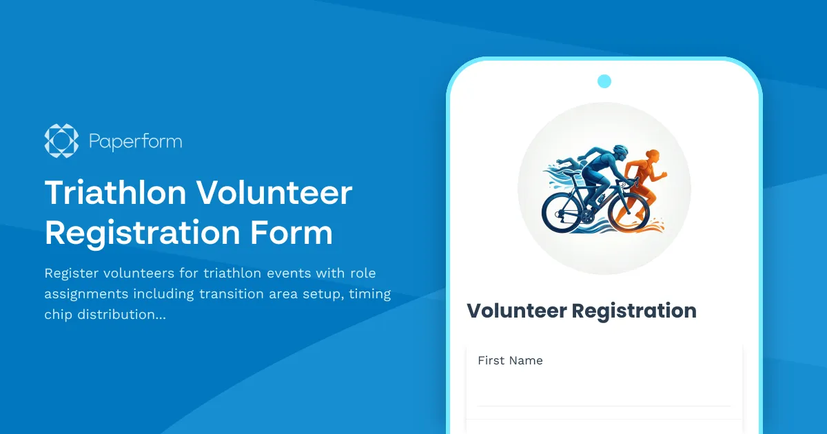 Triathlon Volunteer Registration Form