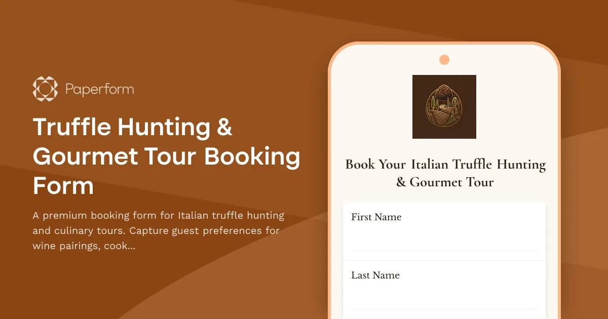 Truffle Hunting & Gourmet Tour Booking Form