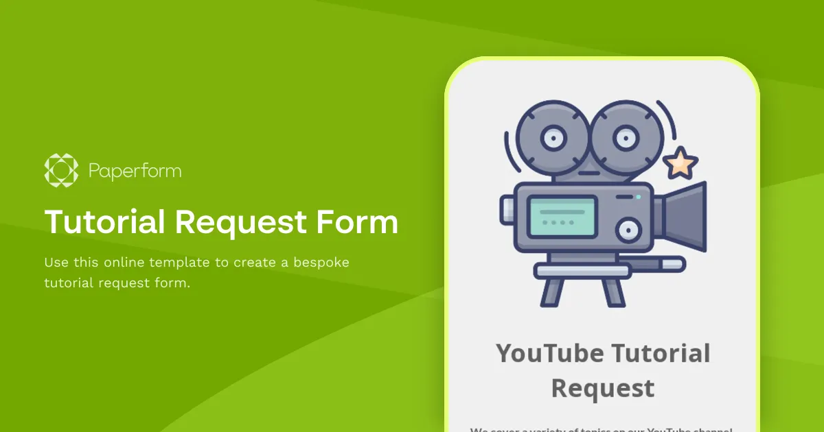 Tutorial Request Form