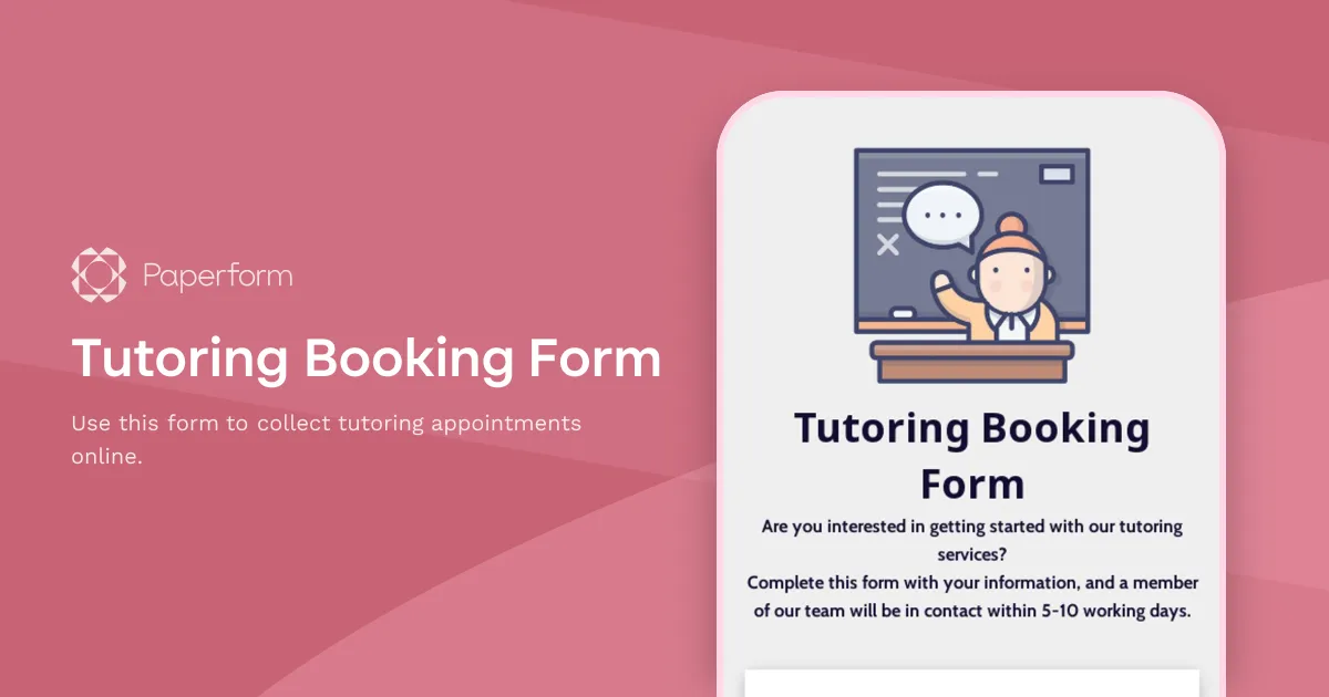 Tutoring Booking Form