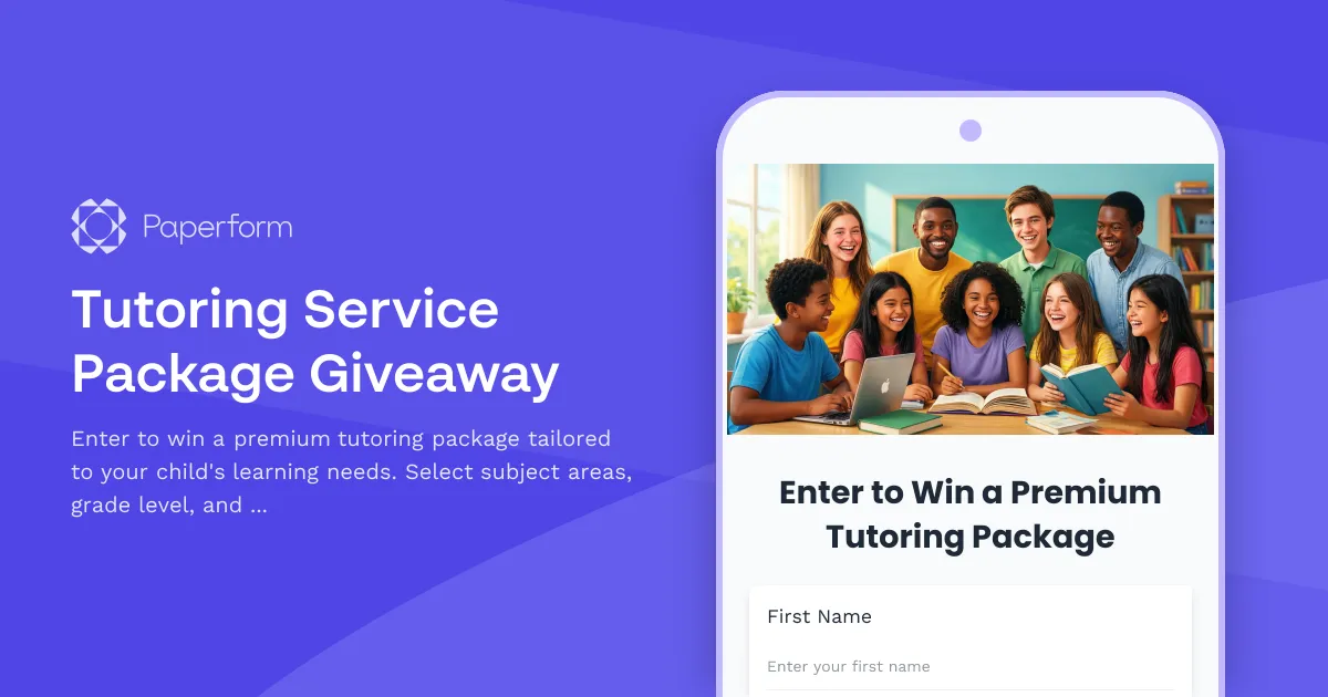 Tutoring Service Package Giveaway