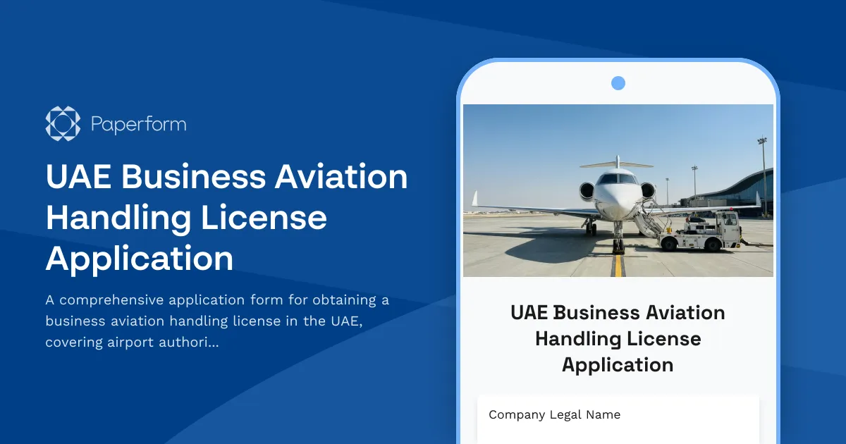UAE Business Aviation Handling License Application