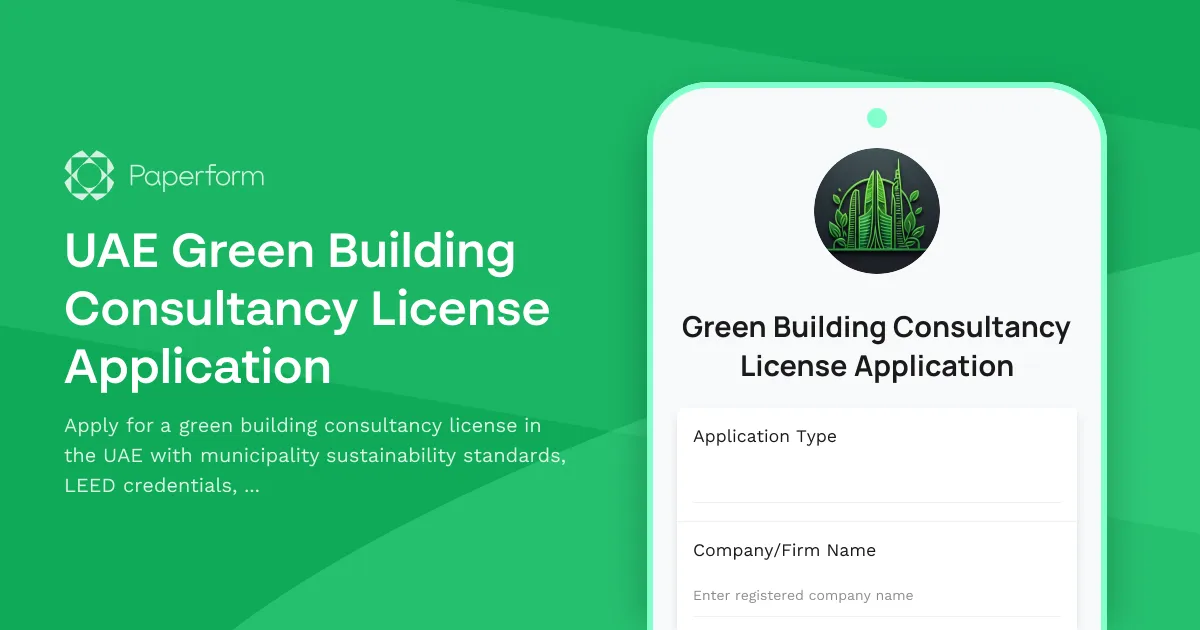 UAE Green Building Consultancy License Application