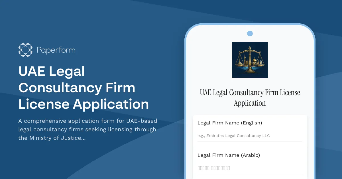 UAE Legal Consultancy Firm License Application