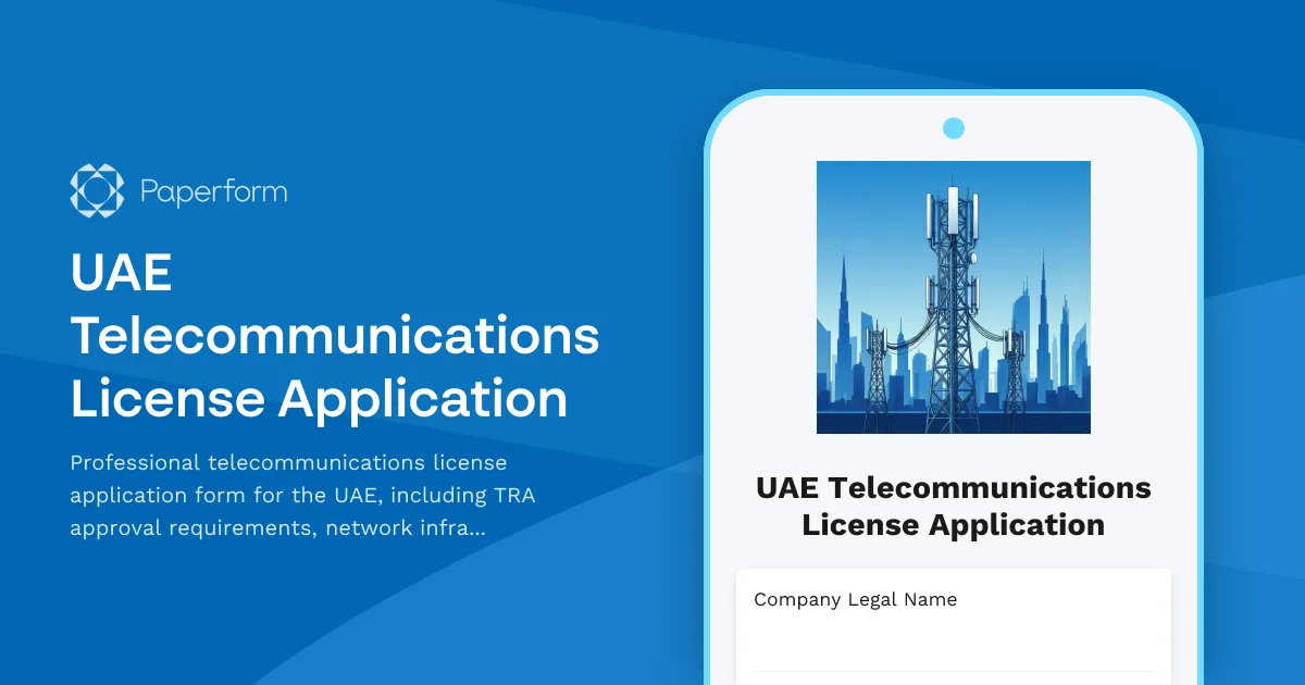 UAE Telecommunications License Application