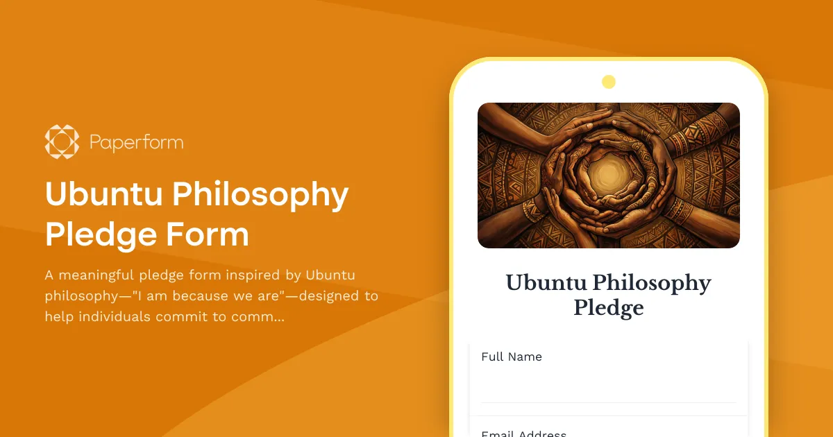 Ubuntu Philosophy Pledge Form