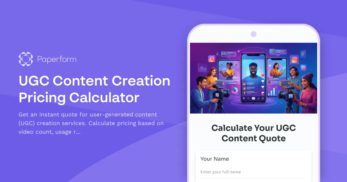 UGC Content Creation Pricing Calculator