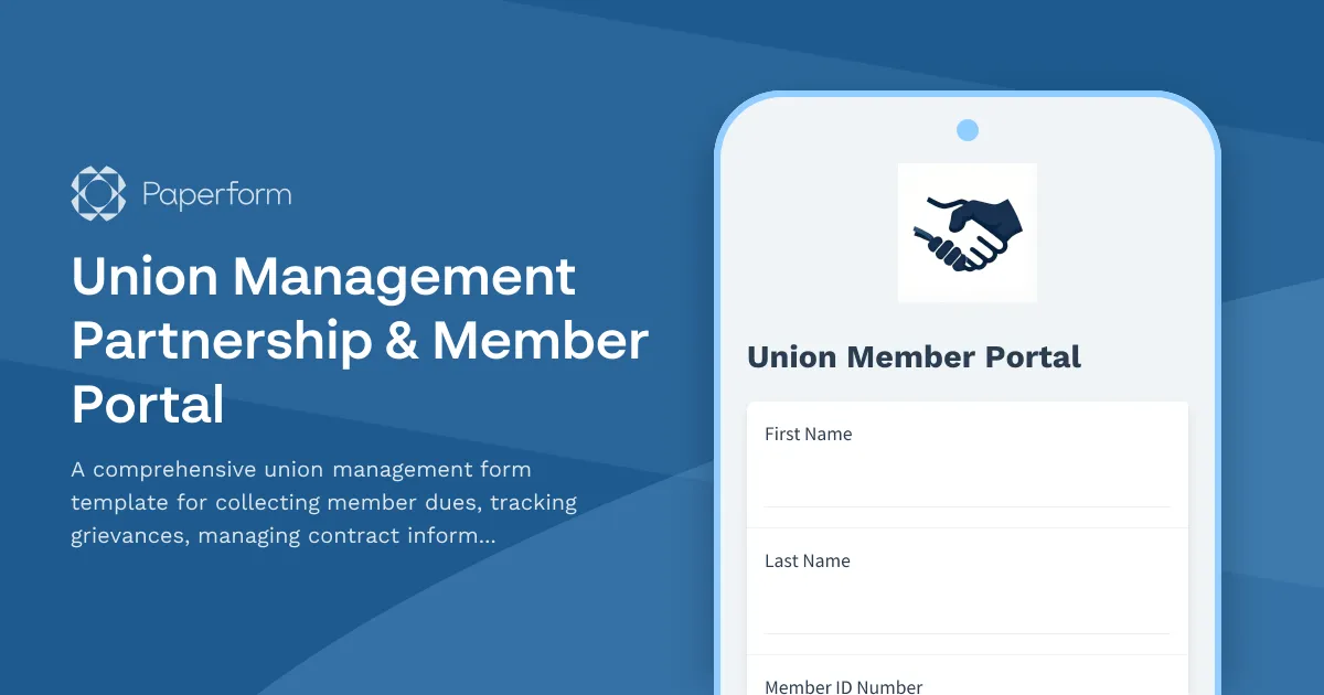Union Management Partnership & Member Portal