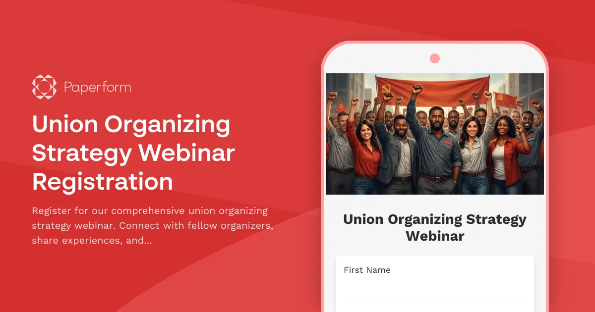 Union Organizing Strategy Webinar Registration