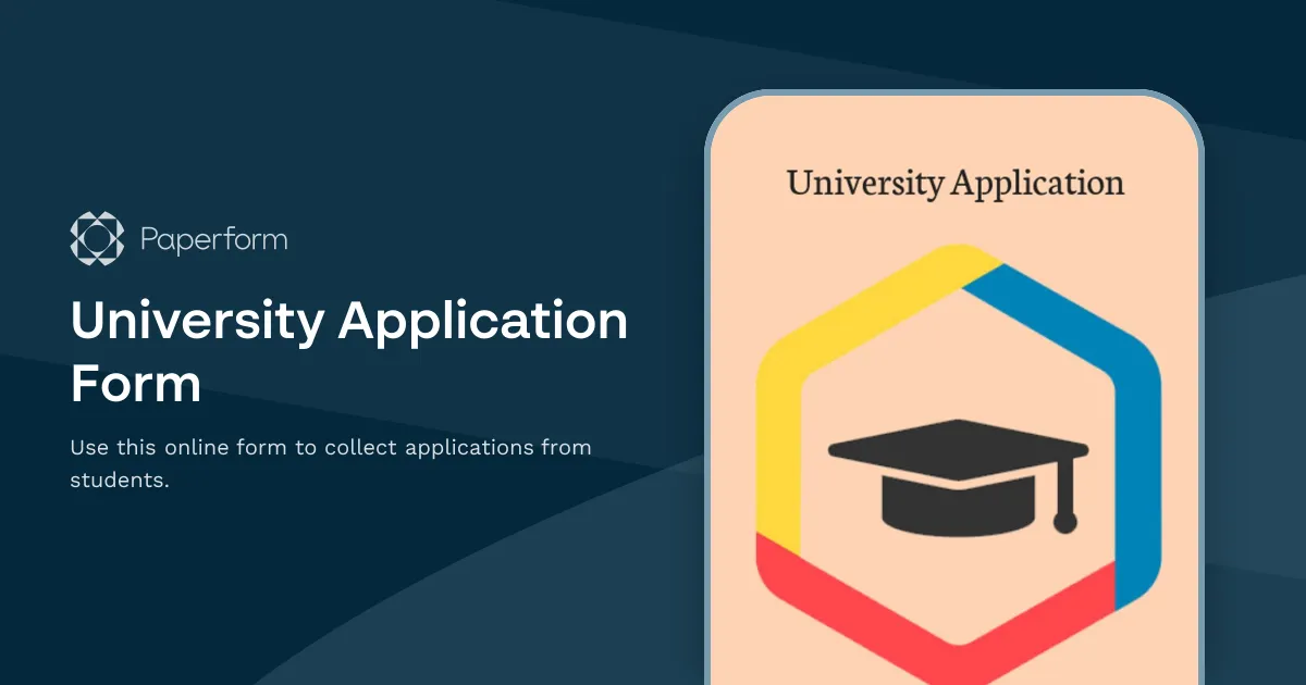 University Application Form