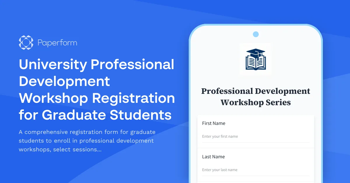 University Professional Development Workshop Registration for Graduate Students