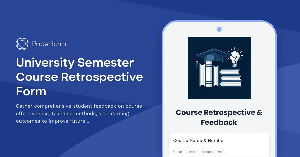 University Semester Course Retrospective Form