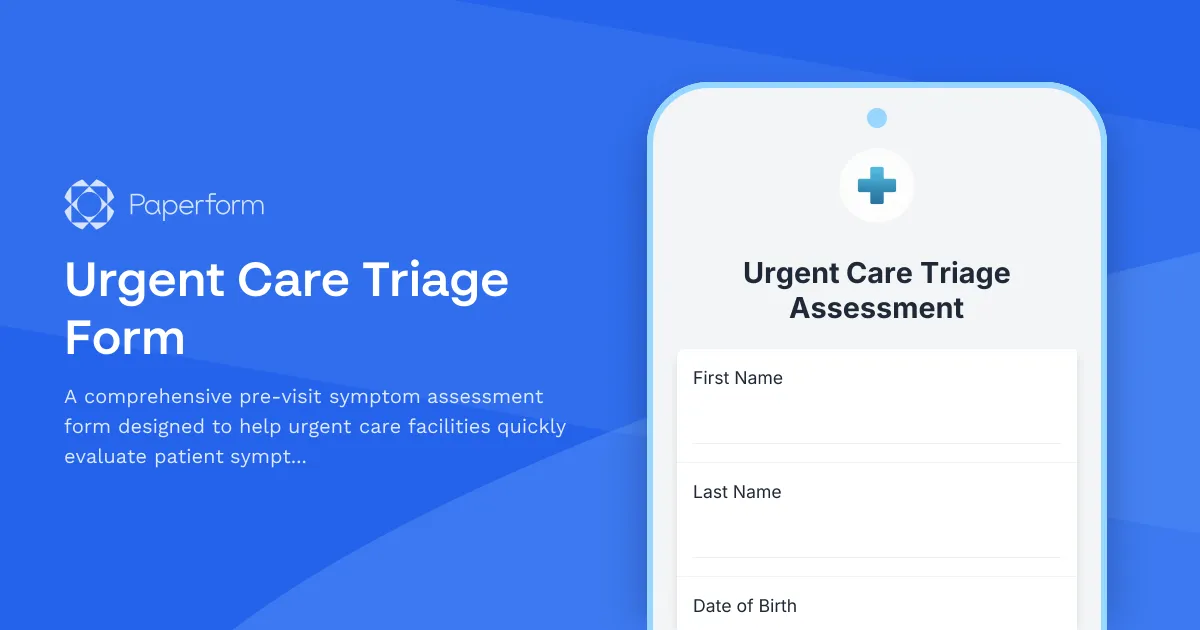 Urgent Care Triage Form
