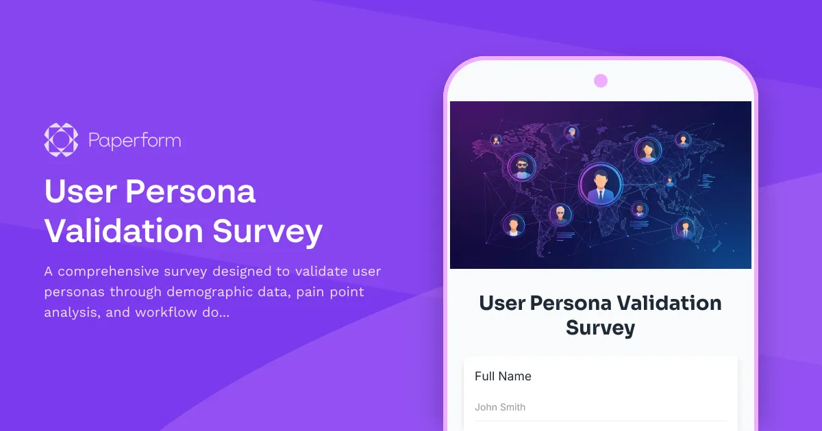 User Persona Validation Survey