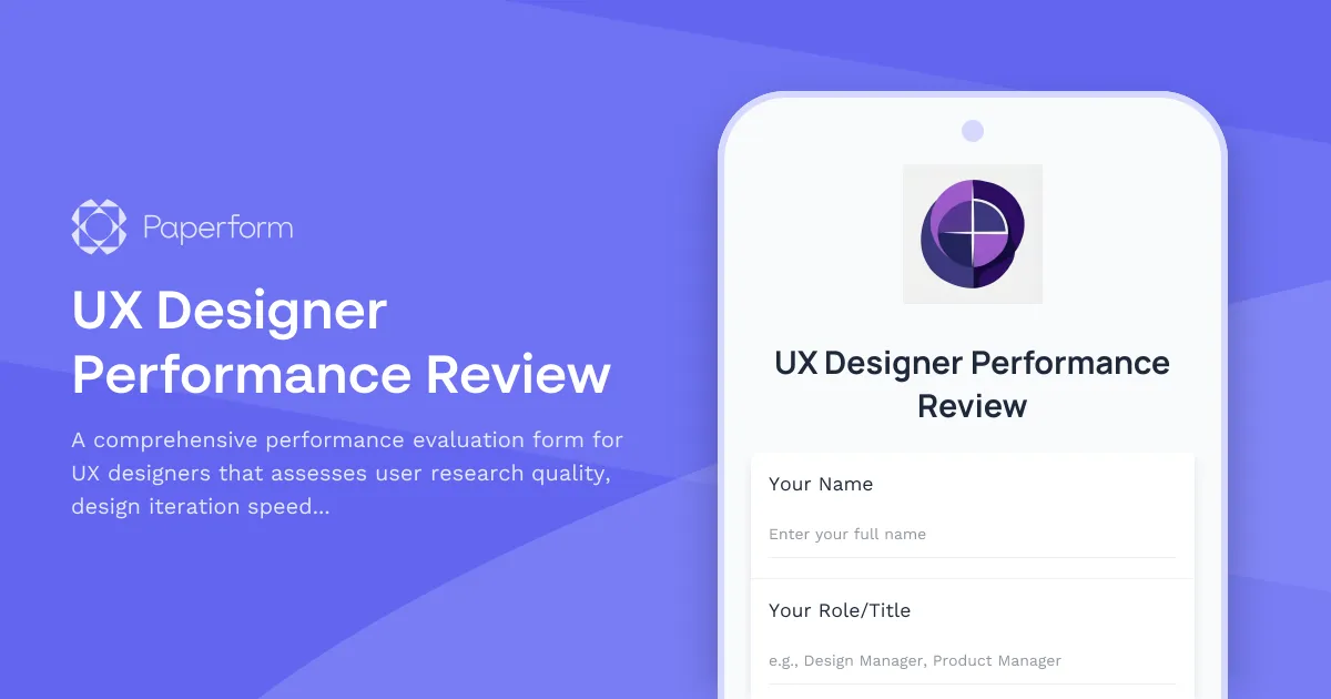 UX Designer Performance Review