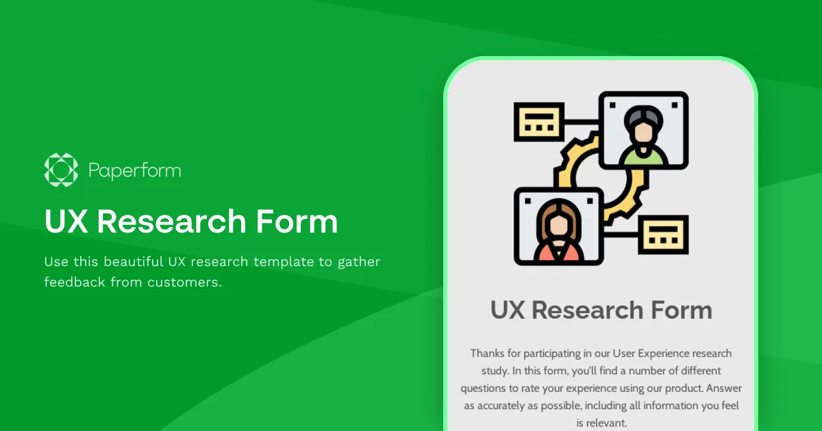 UX Research Form