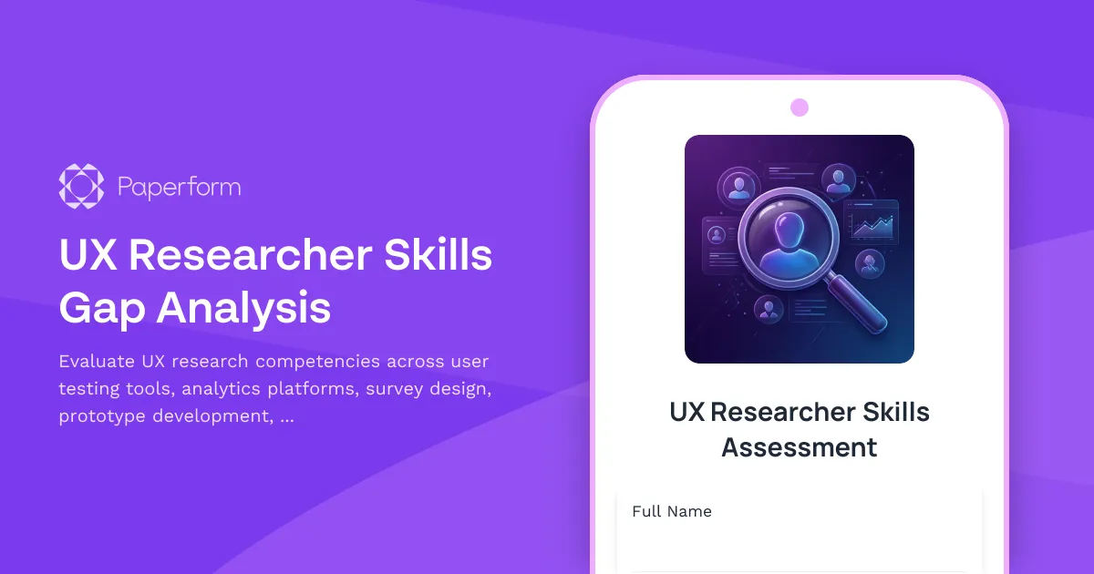 UX Researcher Skills Gap Analysis