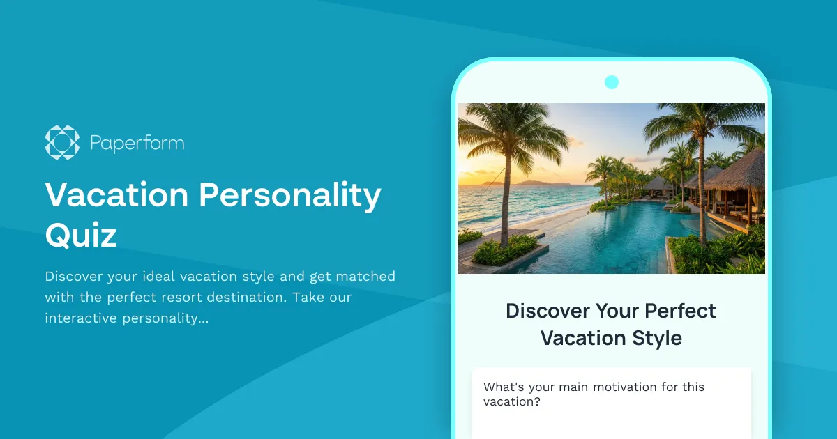 Vacation Personality Quiz
