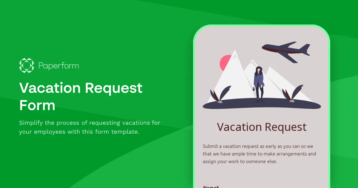 Vacation Request Form