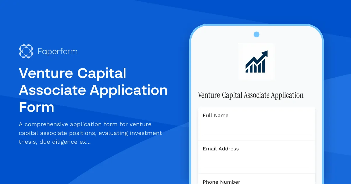 Venture Capital Associate Application Form